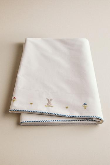 CHILDREN'S RABBIT FLAT SHEET - Multicoloured by Zara - Image 4