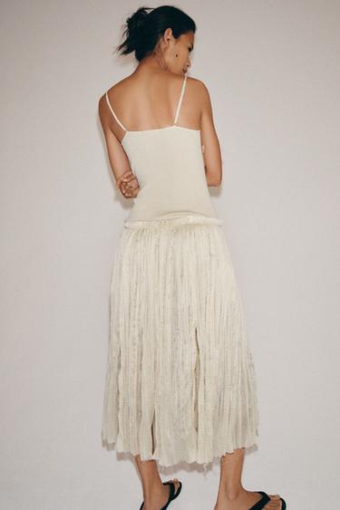 ROBE MIDI BIMATIÈRE - rose poudré de Zara - Image 2