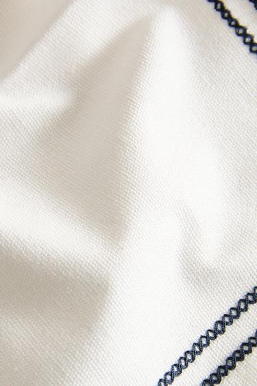 LOT SERVIETTES DE TABLE BRODERIE MARINE (LOT DE 4) - Blanc / Rouge de Zara - Image 3
