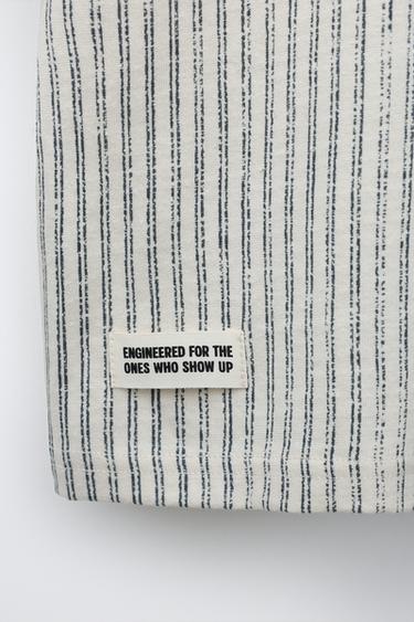 STRIPED T-SHIRT WITH LABEL - striped by Zara - Image 3