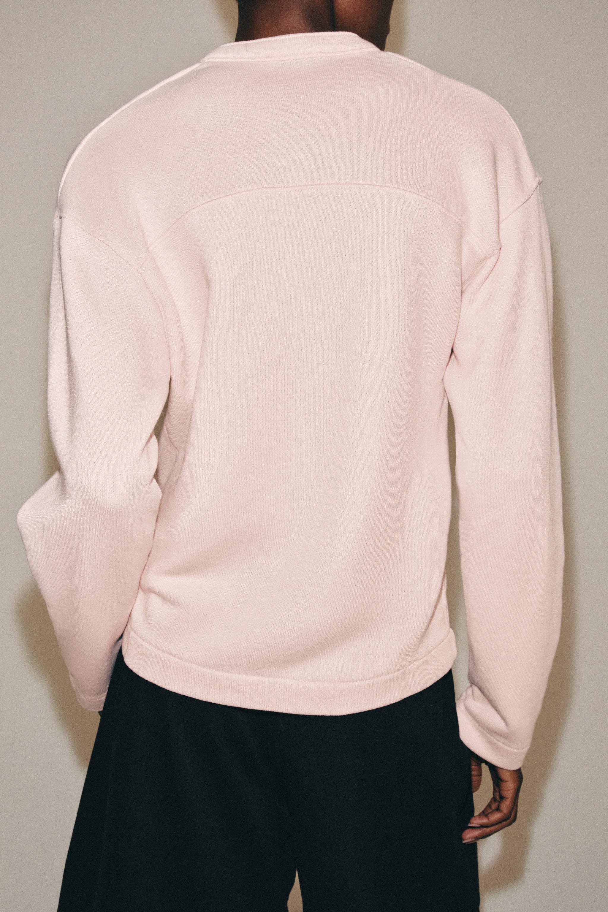 COTTON V-NECK SWEATSHIRT