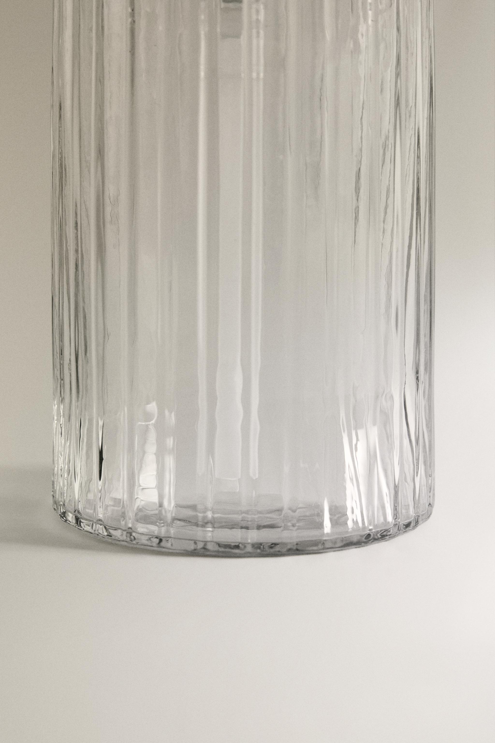 RAISED GLASS AND METAL SOAP DISPENSER