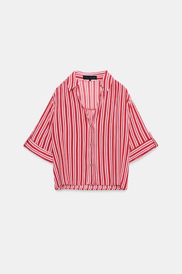 CHEMISE FLUIDE À RAYURES - Multicolore de Zara - Image 6