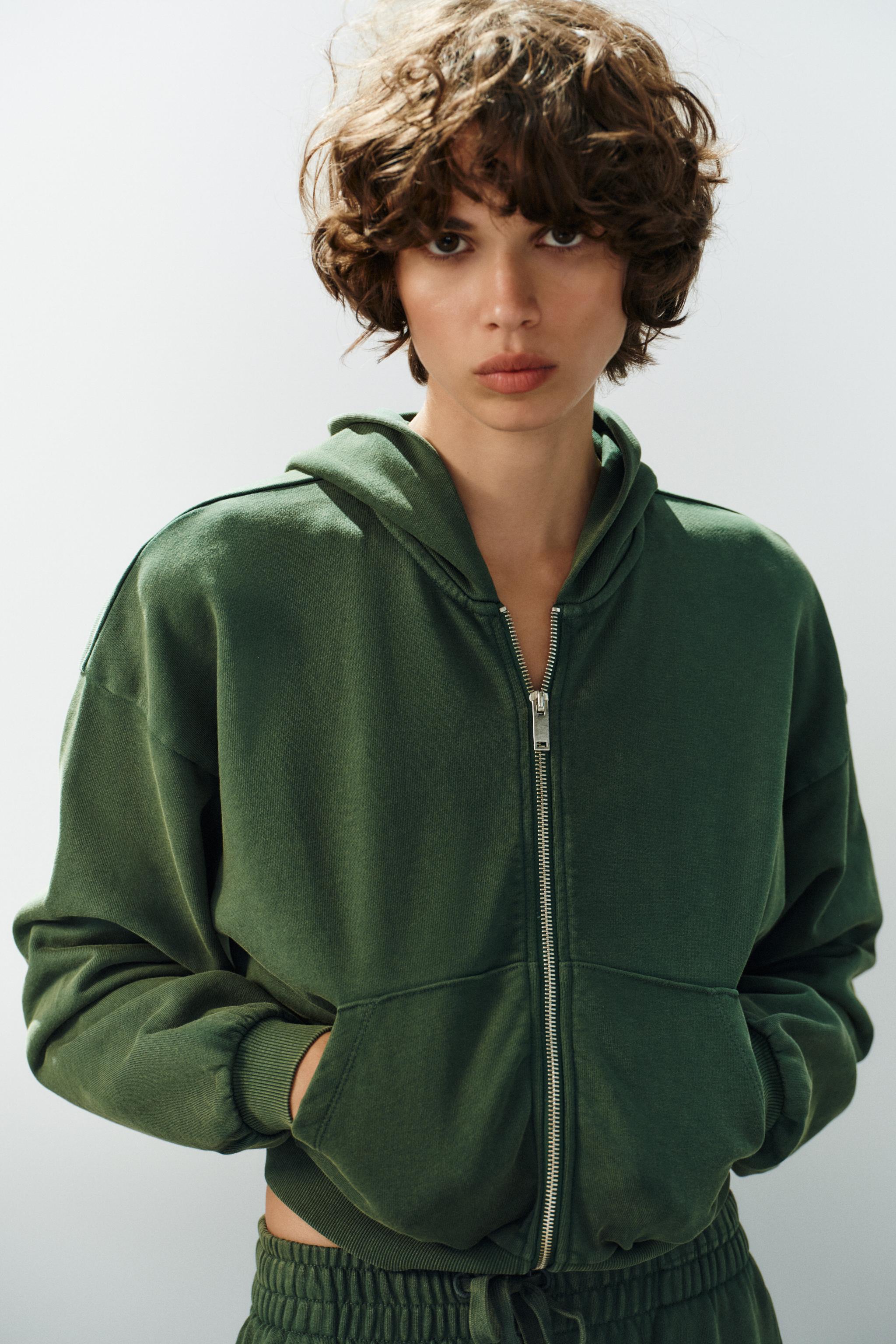 Женские свитеры Zara WASHED EFFECT SWEATSHIRT AND PANTS SET — фото 2