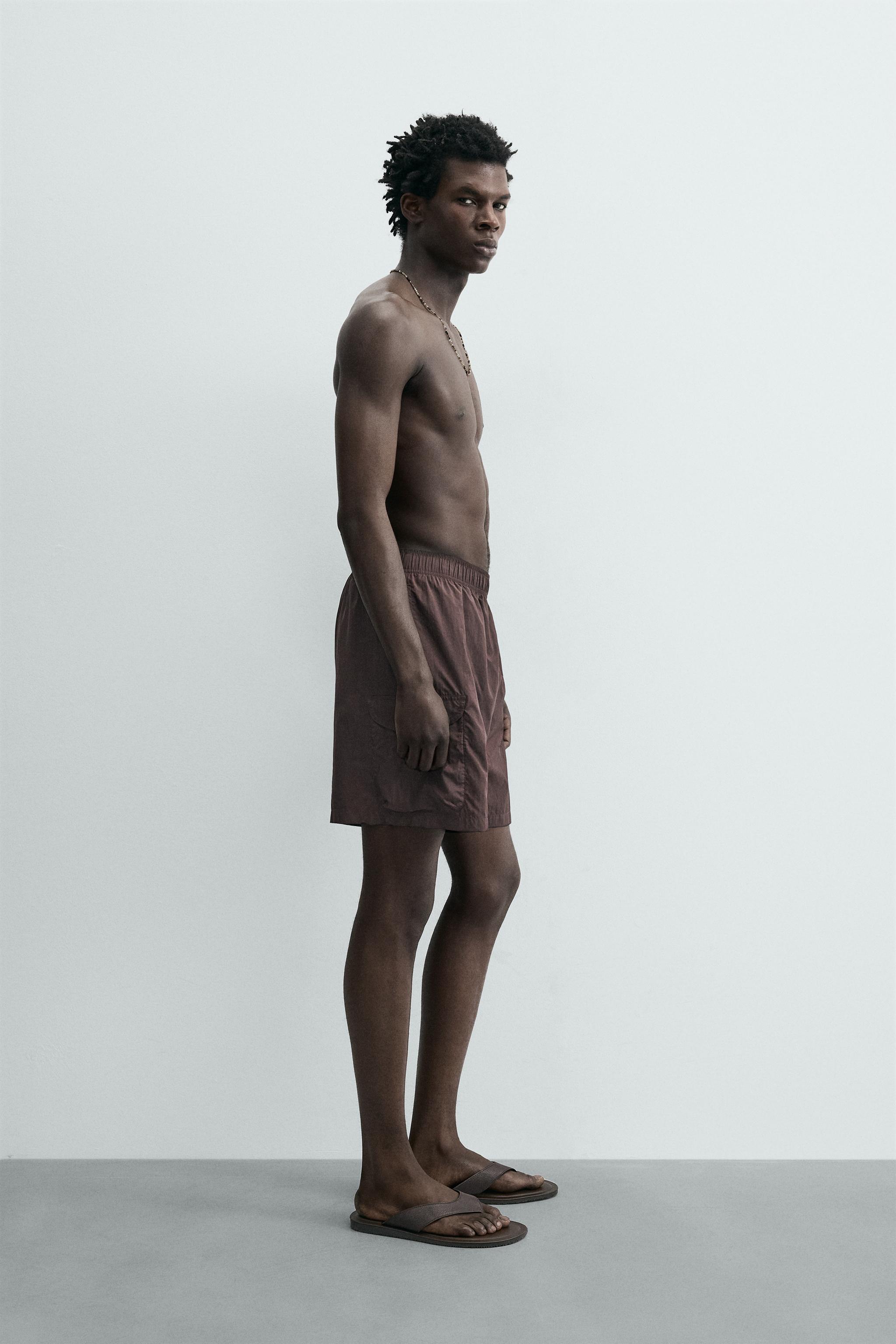 LONG CARGO SWIM TRUNKS