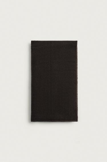 BUFANDA CUADROS - Negro / Marrón de Zara