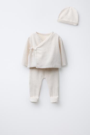 Zara NEWBORN SET AND POUCH - Beige marl