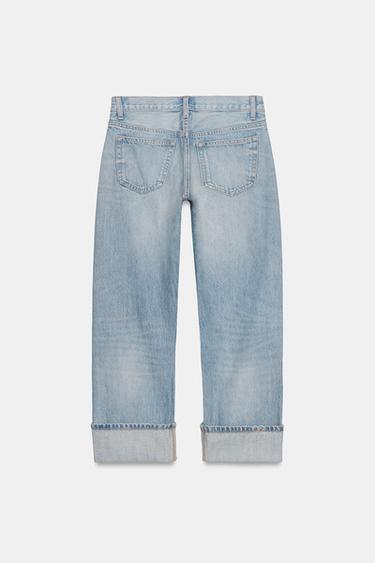 JEANS TRF DROITS PLIÉS TAILLE MOYENNE - Bleu clair de Zara - Image 7
