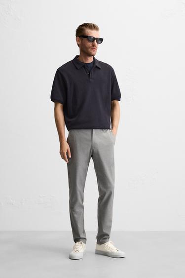 COMFORT SLIM FIT TROUSERS - Grey by Zara - Image 0