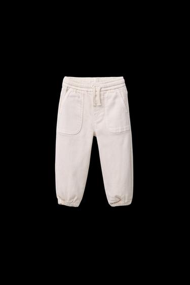 TWILL-JOGGINGHOSE MIT ELASTISCHEM BUND - Cremefarben von Zara - Bild 0