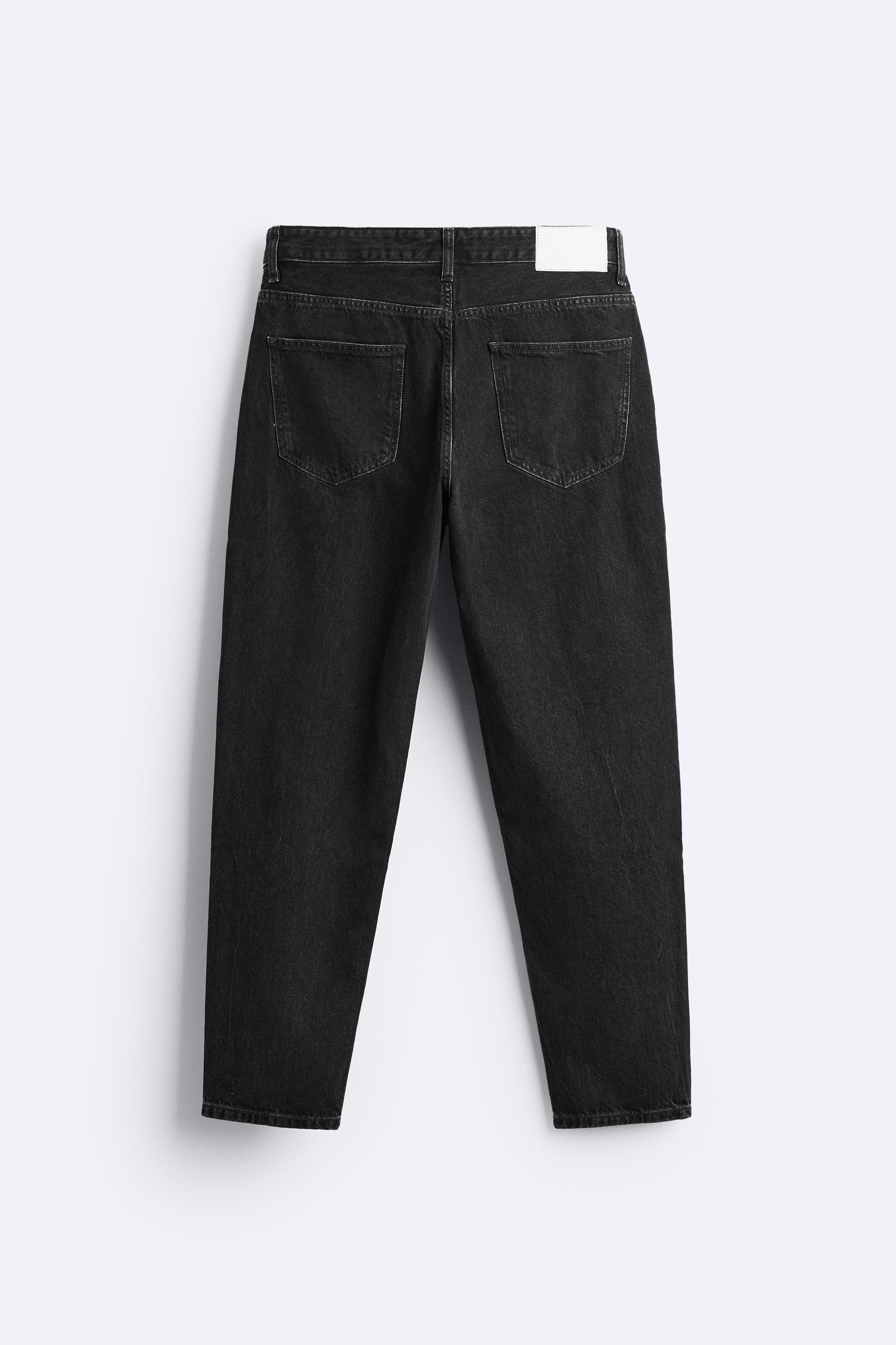 Zara black hot sale coated jeans