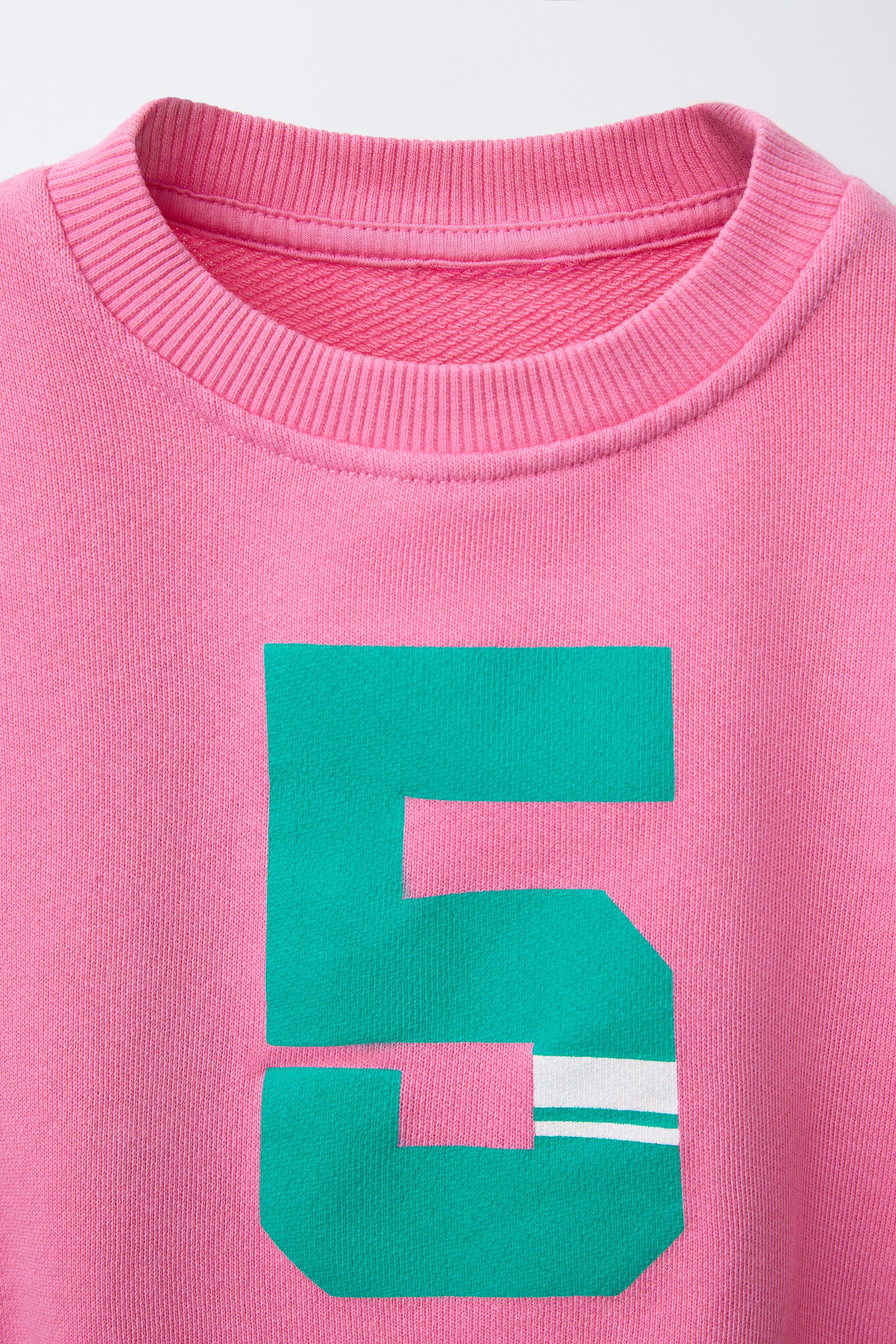 ♡Yu♡ NUMBER PRINT SWEATSHIRT - Chalk pink | ZARA Mexico