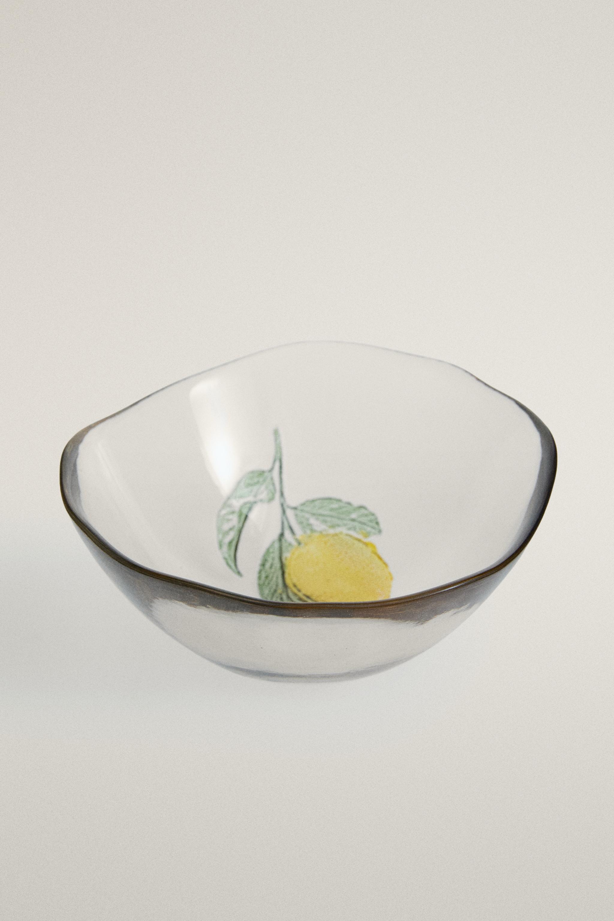 LEMON GLASS BOWL — Yellow