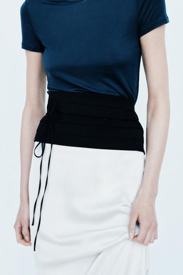 CINTO FAIXA COM PREGAS - Preto da Zara