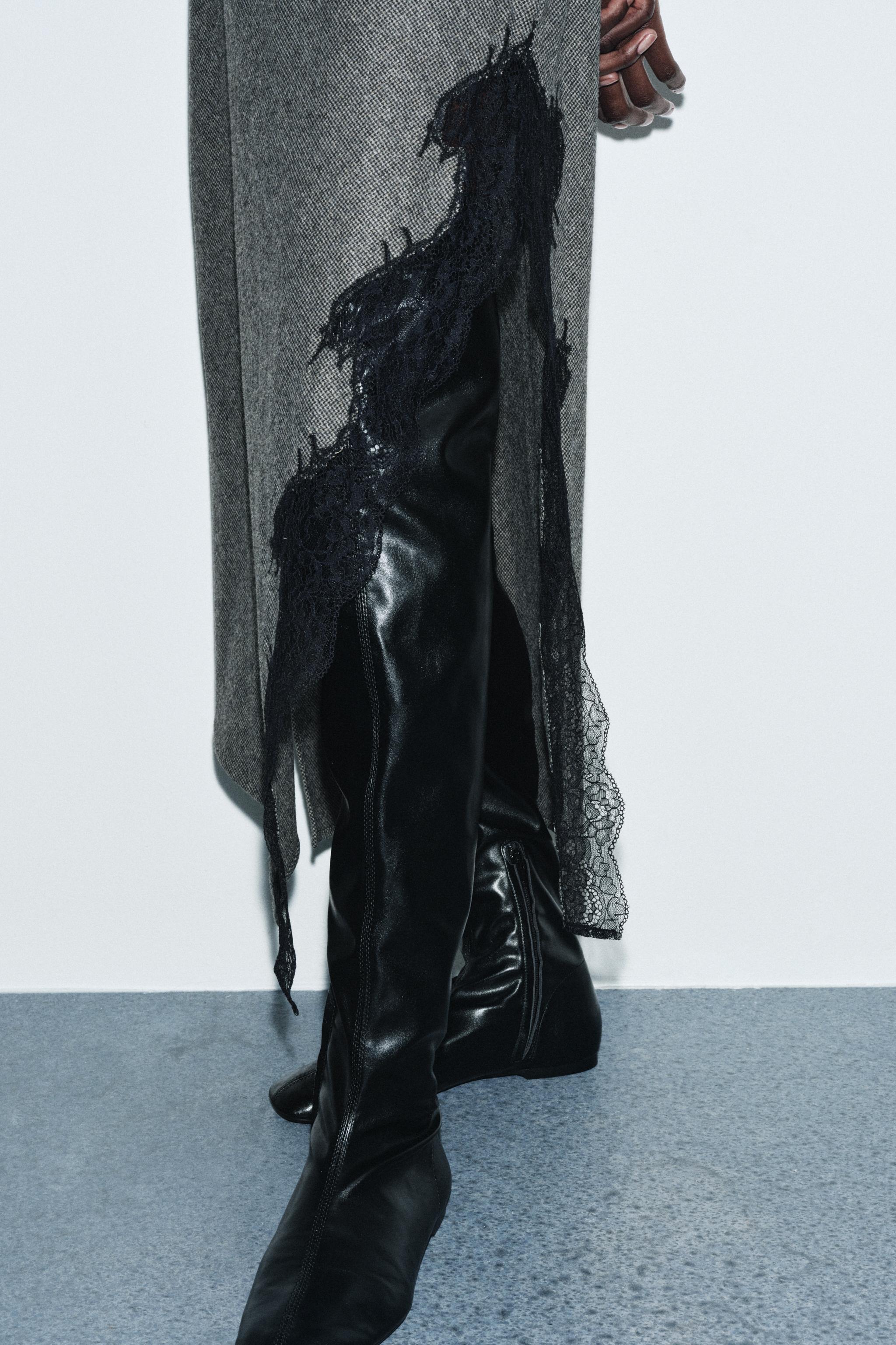 LACE DRESS WITH WOOL ZW COLLECTION LIMITED EDITION