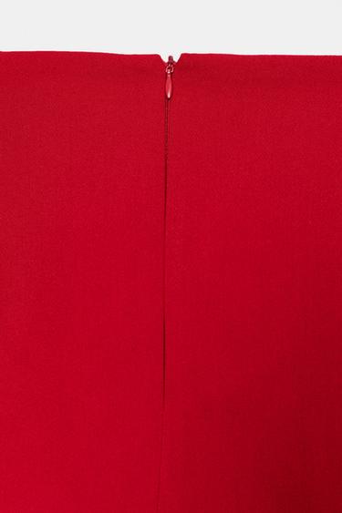 ZW COLLECTION CAPE MIDI SKIRT - Red by Zara - Image 9