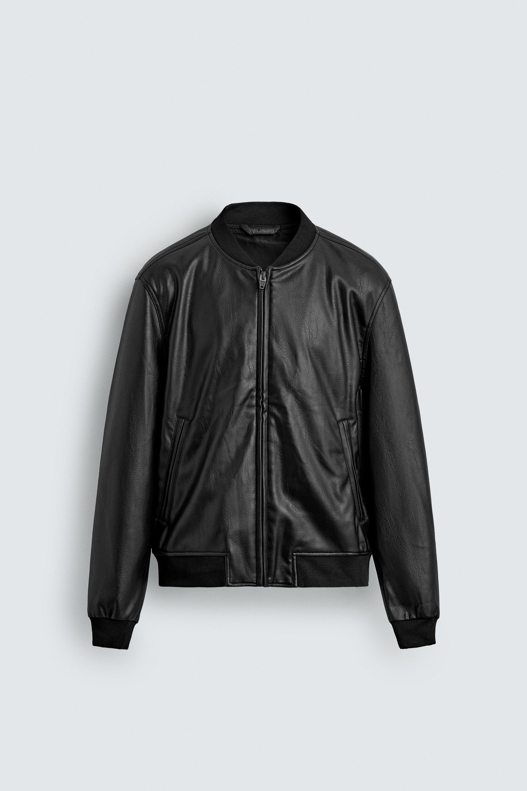 ZARA×RHUIGIリアルレザーボンバージャケットL ZARA×RHUIGIリアルレザーボンバージャケットL