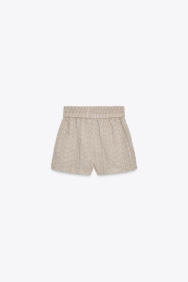 BERMUDA BRODÉE AJOURÉE - Beige / Marron clair de Zara - Image 5