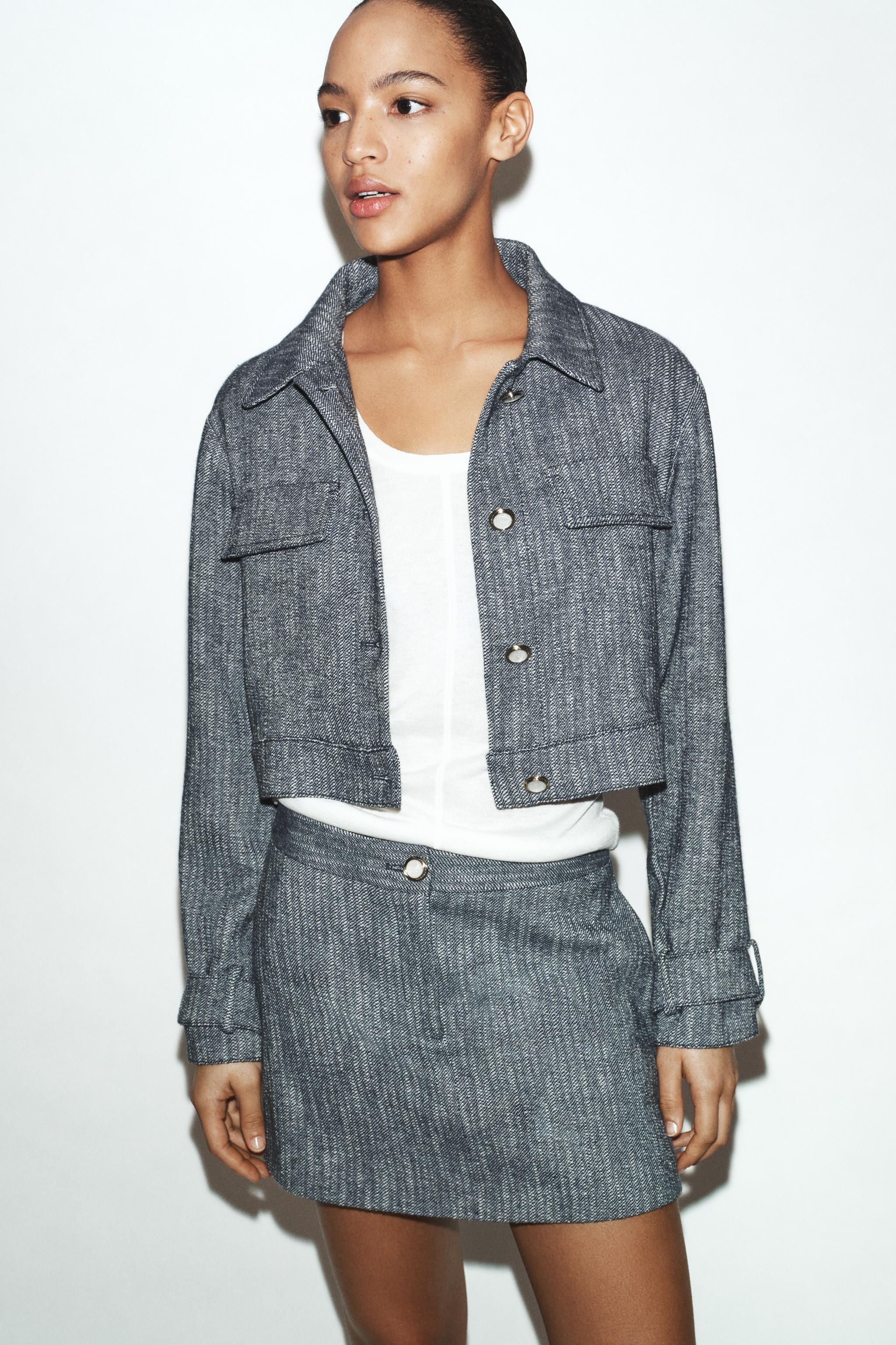 TEXTURED SKORT AND JACKET SET | ZARA United States