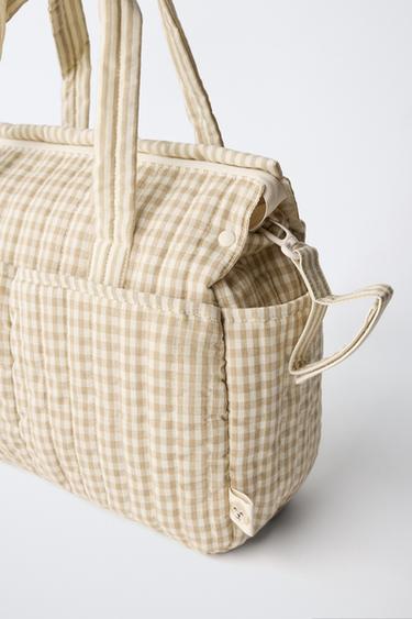 ENSEMBLE MATERNITÉ À CARREAUX - Blanc écru de Zara - Image 3