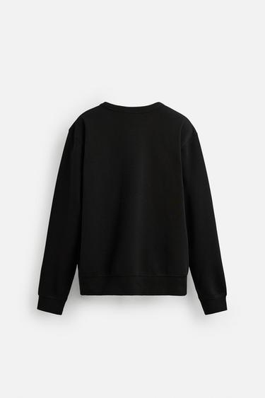 SWEAT COL ROND BASIQUE - Noir de Zara - Image 6