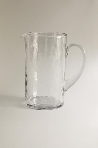 HAMMERED GLASS JUG -  by Zara - Image 0