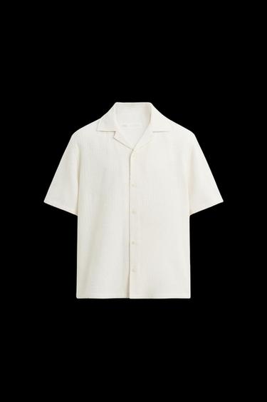 CAMISA RELAXED FIT JACQUARD - Crudo de Zara - Imagen 0