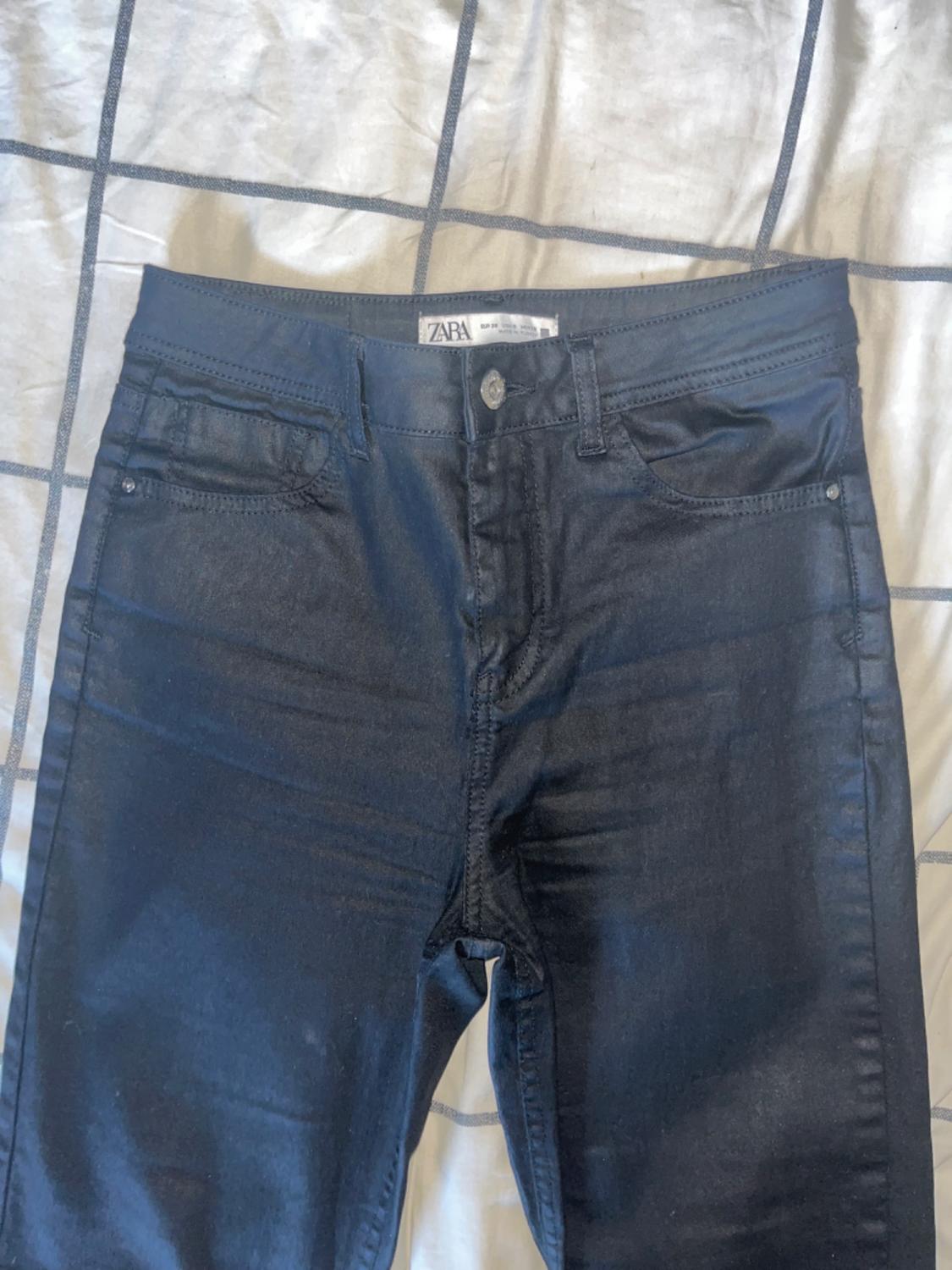 BLACK COATED SKINNY JEANS - Image 3