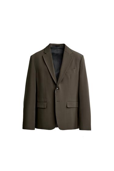 Zara COMFORT SUIT BLAZER - Chocolate