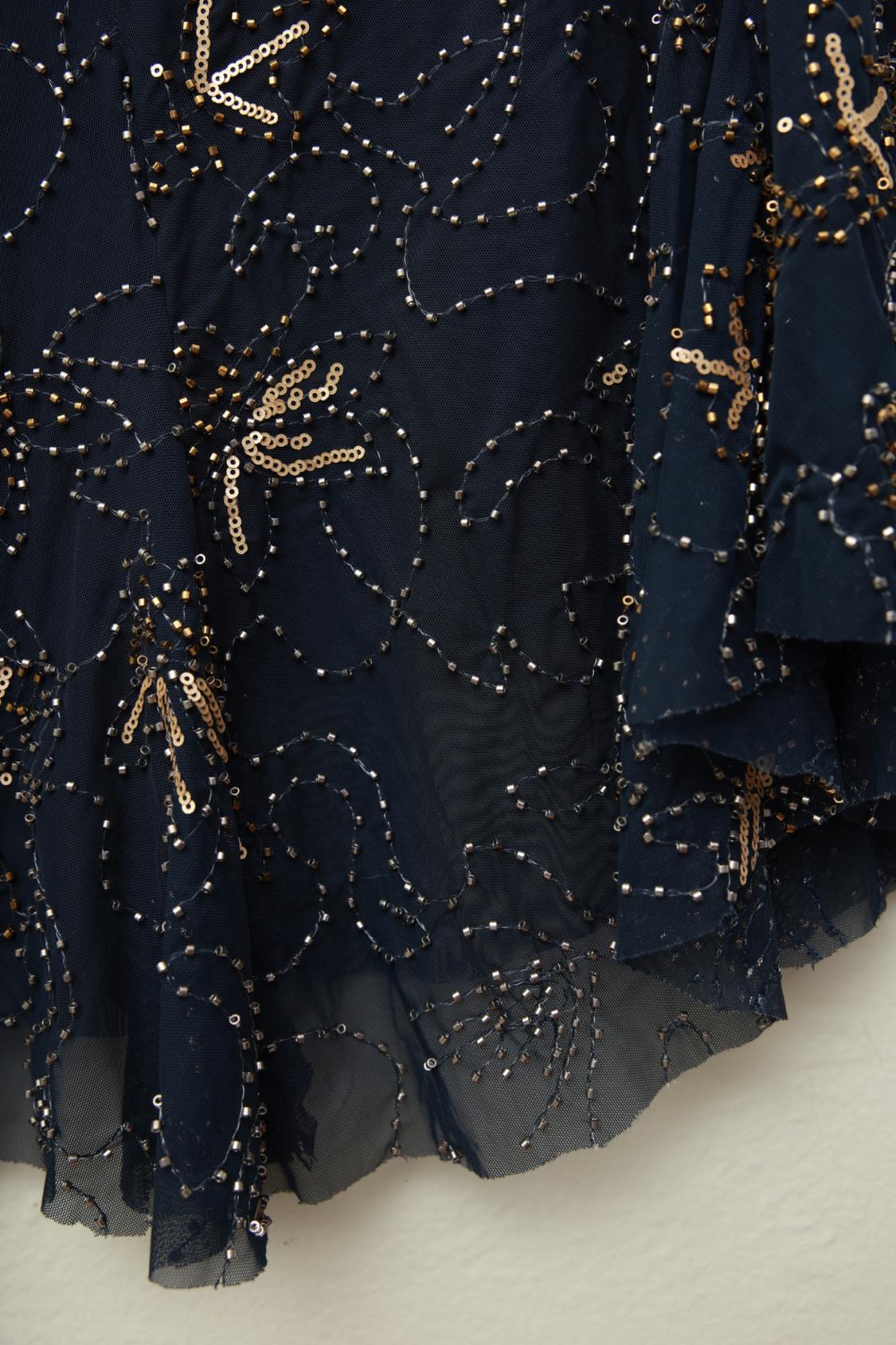 EMBROIDERED BEADED SKIRT, - Image 3