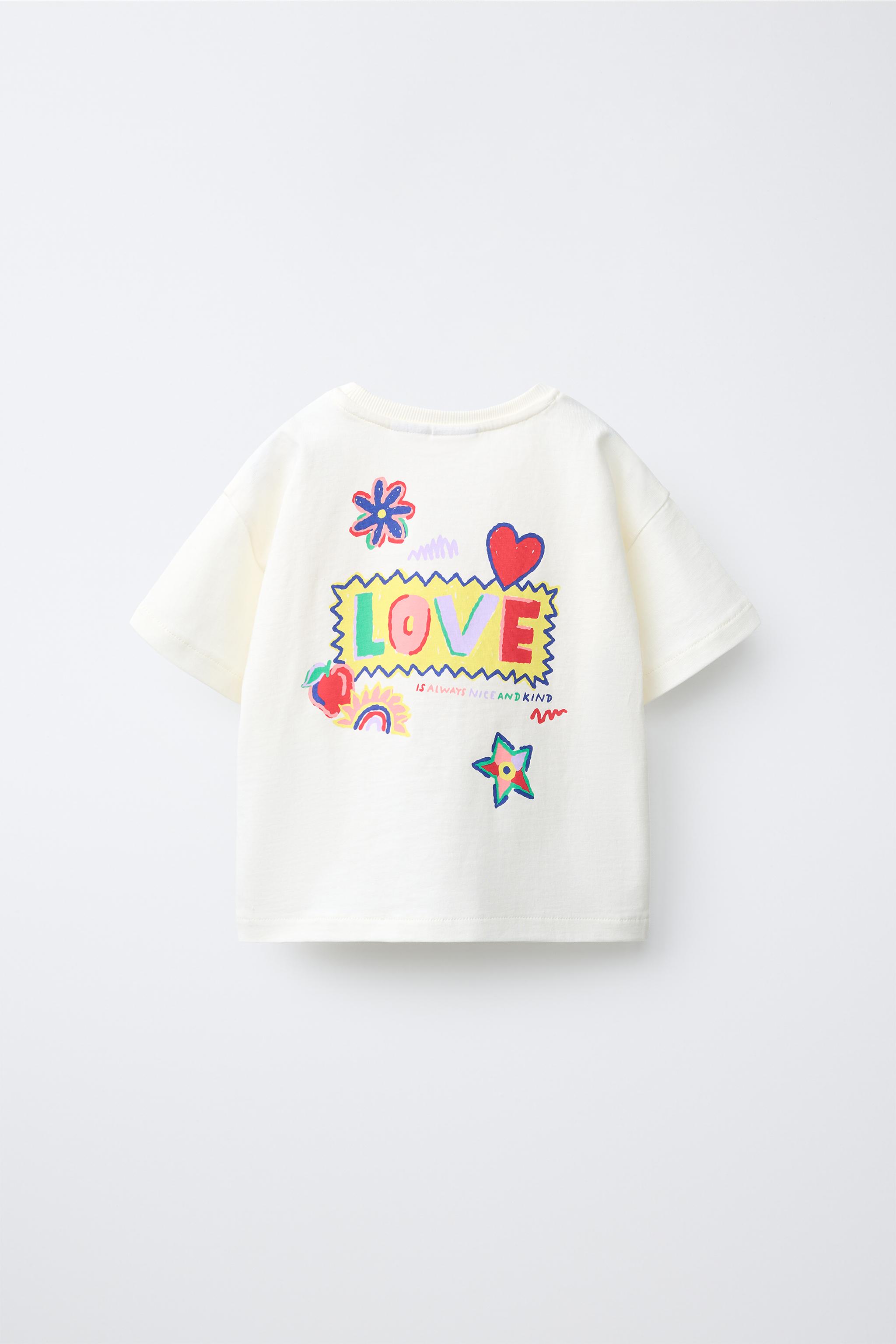 TEXT PRINT T-SHIRT — White (alternate view)