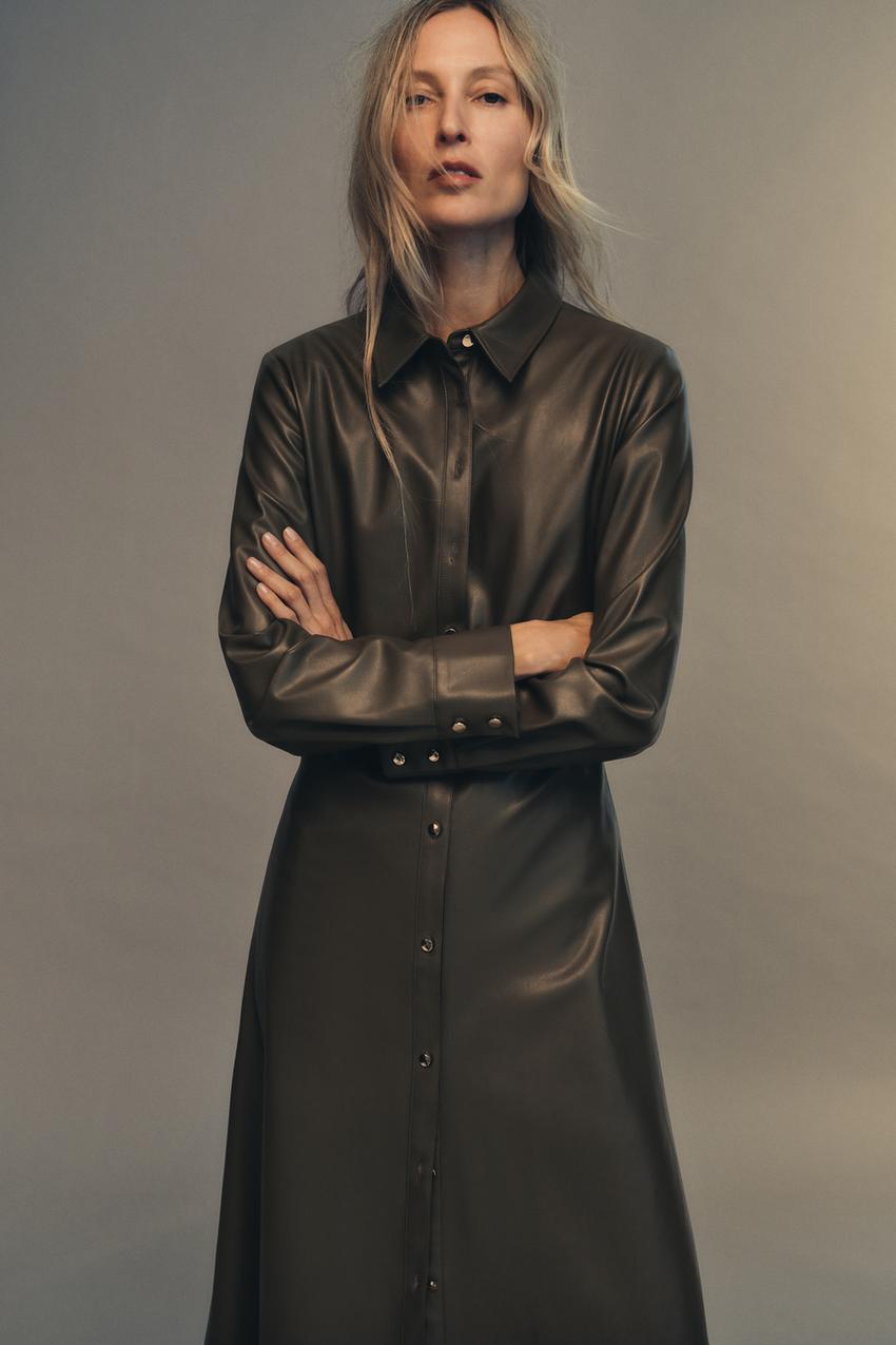 Zara Italia Vestito Pelle Zara Zara Vestito Pelle Nero Shop