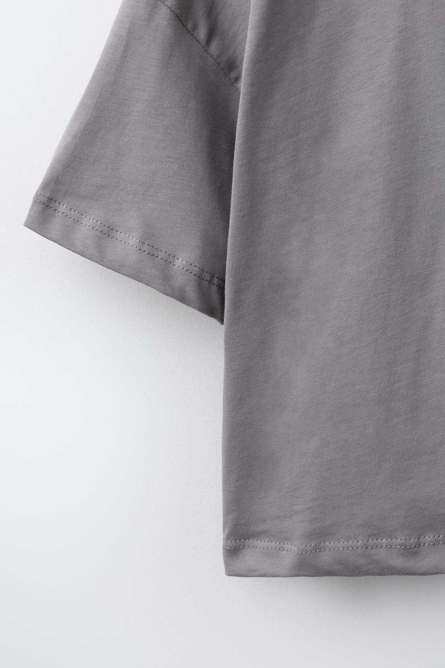 Детская футболка Zara Text and Dog Graphic, цвет: Антрацитовый серый — фото 4
