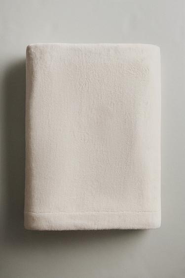 COUVERTURE UNIE COTON - Écru de Zara - Image 4