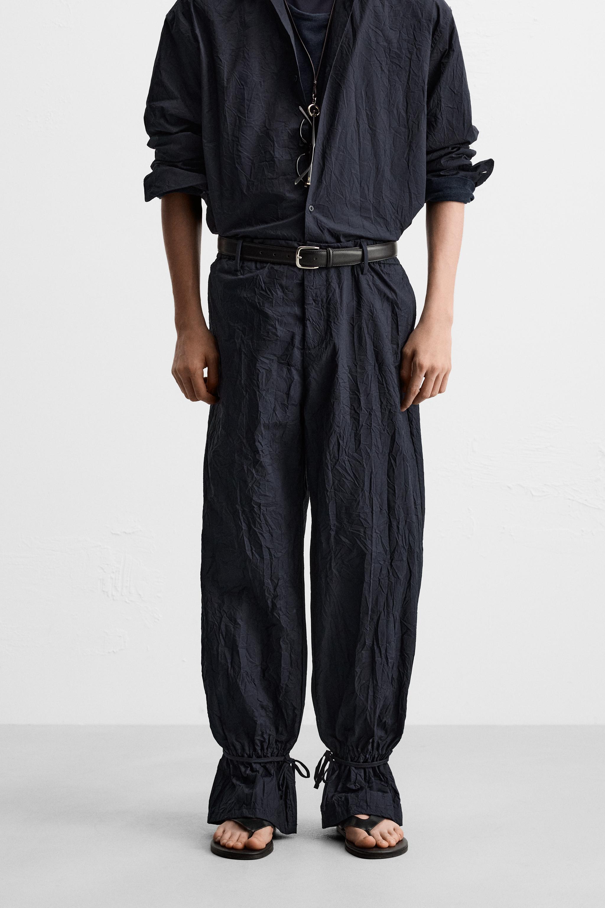 ★ POSZER★ Curved Cotton Pants Navy 233CVCPT044 포저