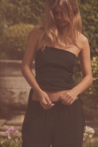 TOP FLUIDO PALABRA DE HONOR - Negro de Zara