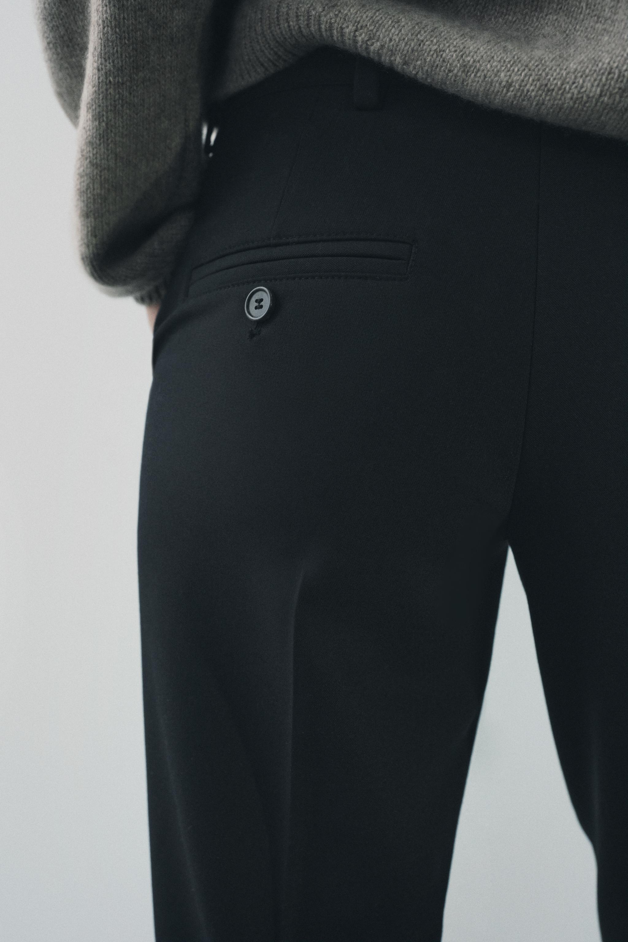 LOW RISE STRAIGHT LEG PANTS ZW COLLECTION - Black | ZARA