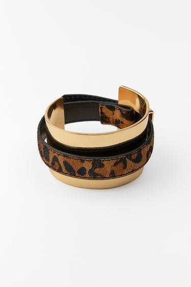 RIGID NÁRAMEK ANIMAL PRINT - Golden by Zara
