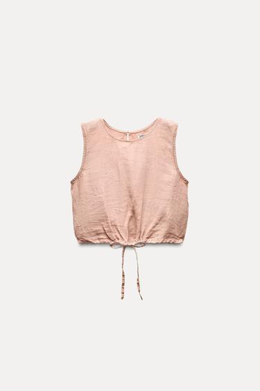 TOP LAZADAS LINO 100% ZW COLLECTION - Rosa de Zara