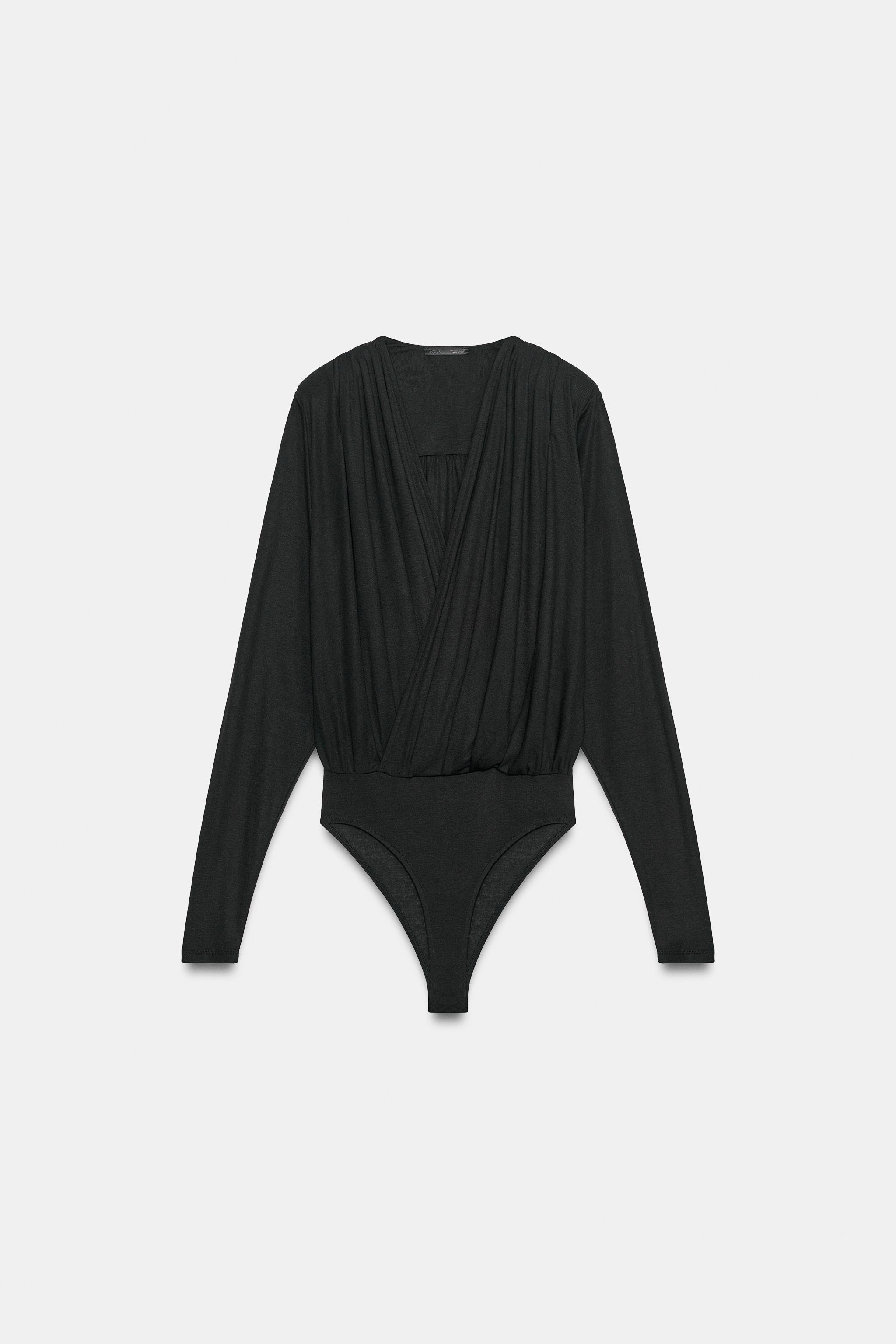 Shoulder Pad Wrap Bodysuit by Zara