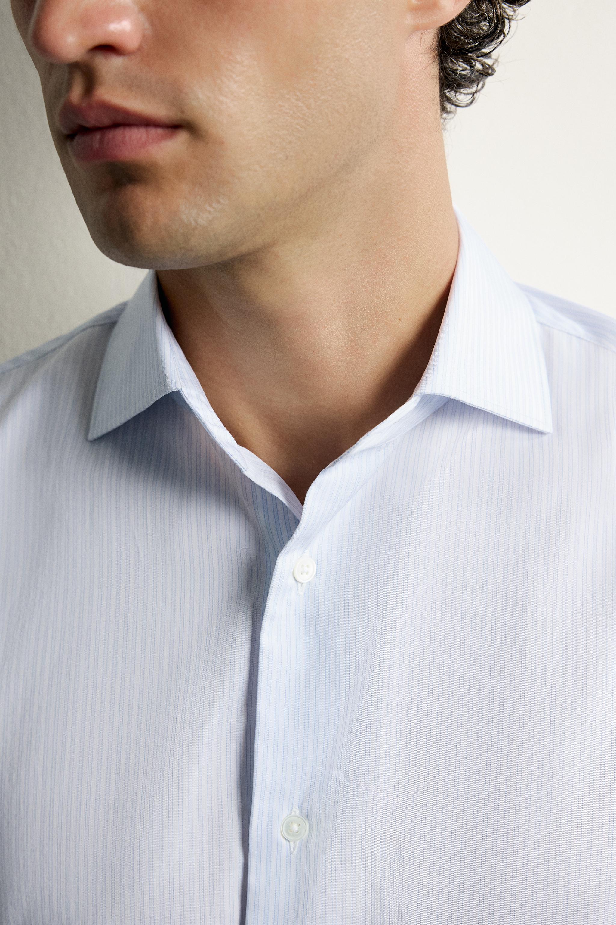 CHEMISE COUPE SLIM À RAYURES