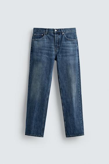 Zara STRAIGHT FIT JEANS - Bluish