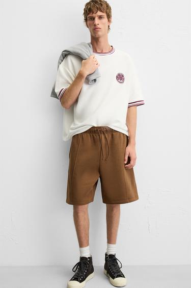 PANTALLONA TË SHKURTRA JOGGER RELAXED FIT - Kafe nga Zara