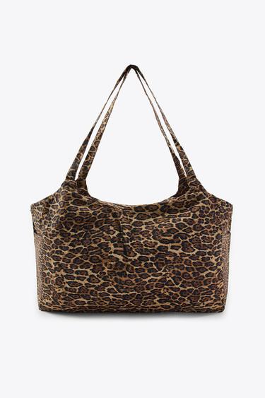 ANIMAL PRINT COTTON MAXI BAG - Leopard by Zara