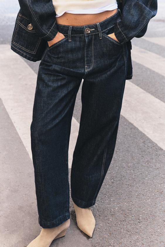JEANS Z1975 TAPERED TIRO ALTO PESPUNTES A CONTRASTE