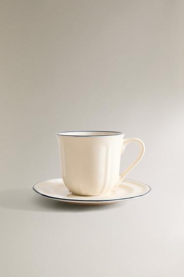 TAZZA DA TÈ CON PIATTO - Blu di Zara - Immagine 0