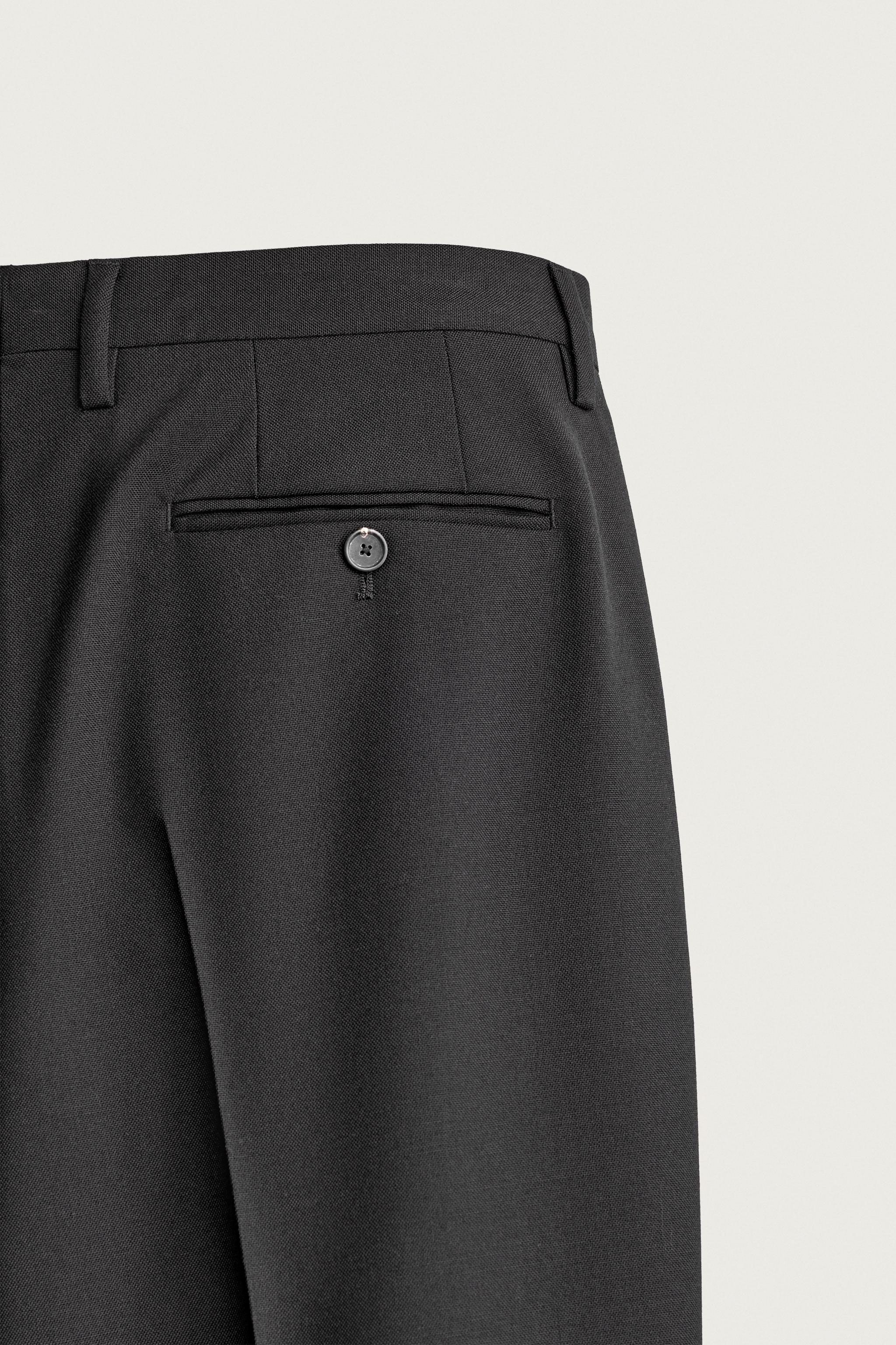 100% WOOL SUIT PANTS