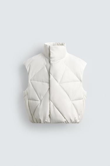 BOXY FIT PADDED GILET LIMITED EDITION - Oyster-white by Zara