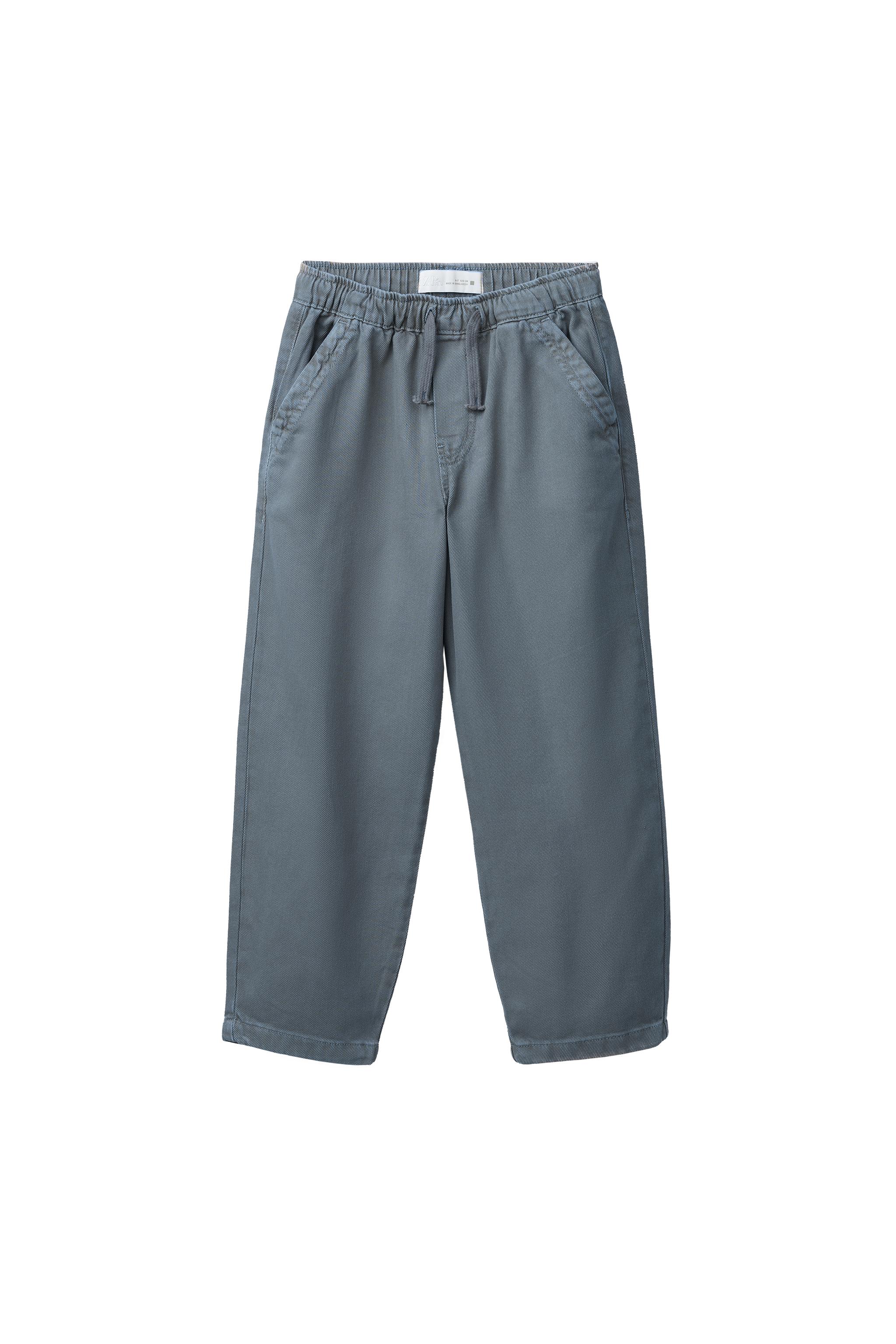 FLOWY TWILL STRAIGHT PANTS