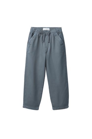 TWILL FLOWING STRAIGHT TROUSERS - Anthracite grey by Zara - Image 0